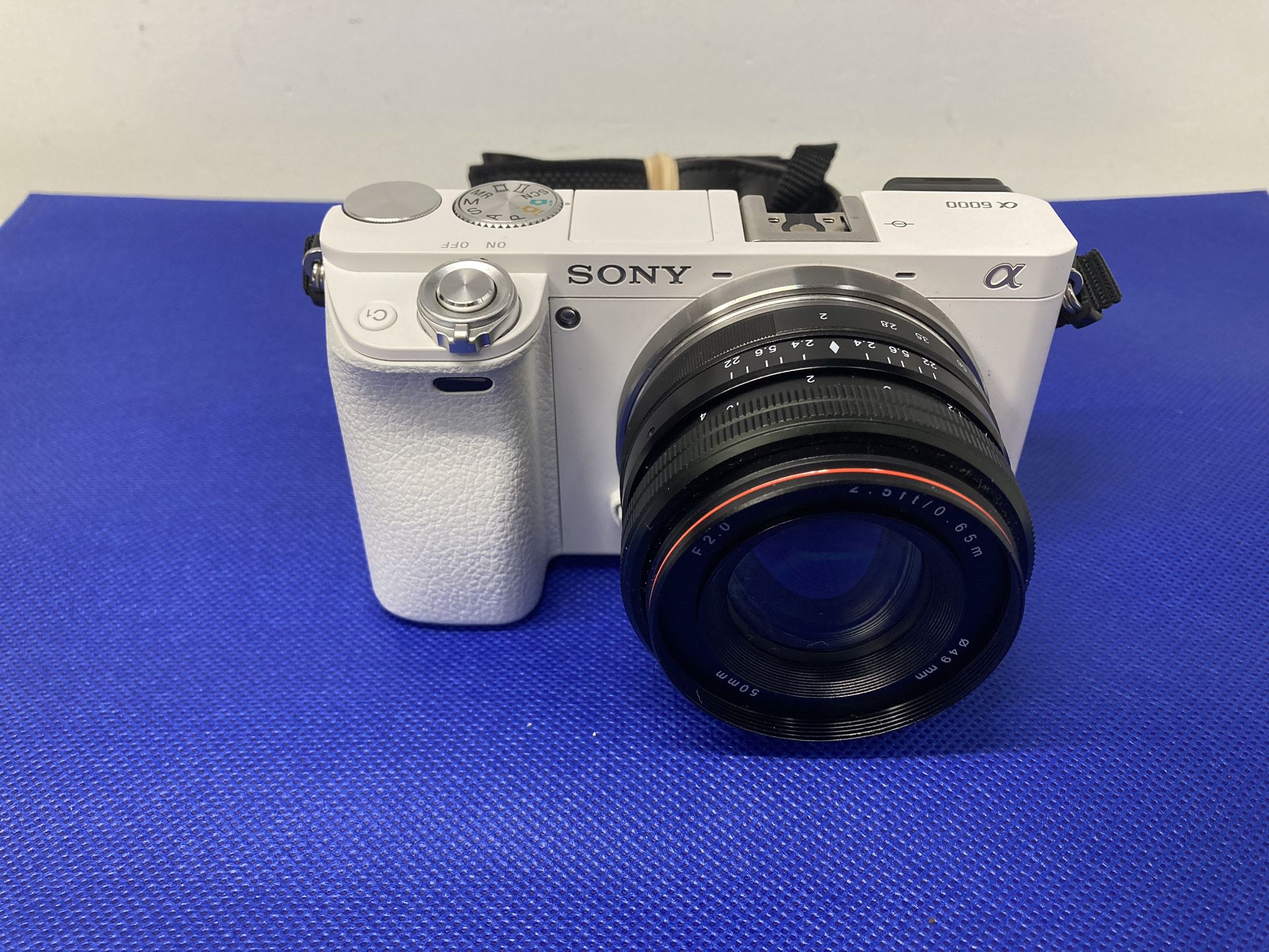 Sony Alpha a6000 Mirrorless Digital Camera with Vivitar 50mm f2.0 Lens