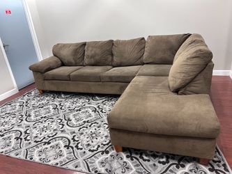 Brown sectional couch