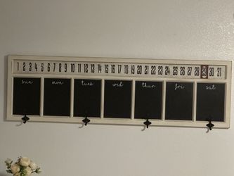 Hobby lobby Calendar With Four Coat Hooks On The Bottom. $25 for Sale in  Hesperia, CA - OfferUp