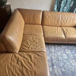 Faux Leather Sectional