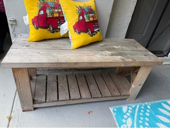 🌿 Rustic Farmhouse Solid Wood Coffee Table / Entryway Bench 🌿