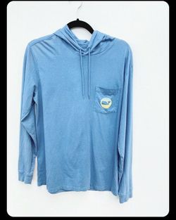 Vineyard Vines Whale Long Sleeve Shirt Hoodie Pullover Top Mens Size S Small  Sweatshirt  sweater lightweight