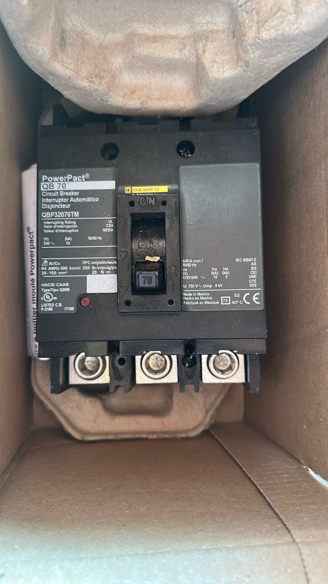 Square d 70 Breaker