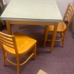 Old School Table And 2 Chairs