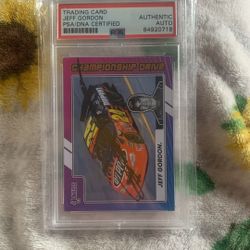 Jeff Gordon Autographed NASCAR Trading Card