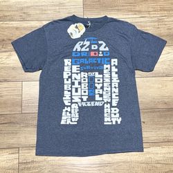 Star Wars R2D2 Droid Exclusive Calligram Fifth Sun Graphic T Shirt Adult M