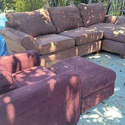 Sofa, Bed And Chair, 250 Good Condition