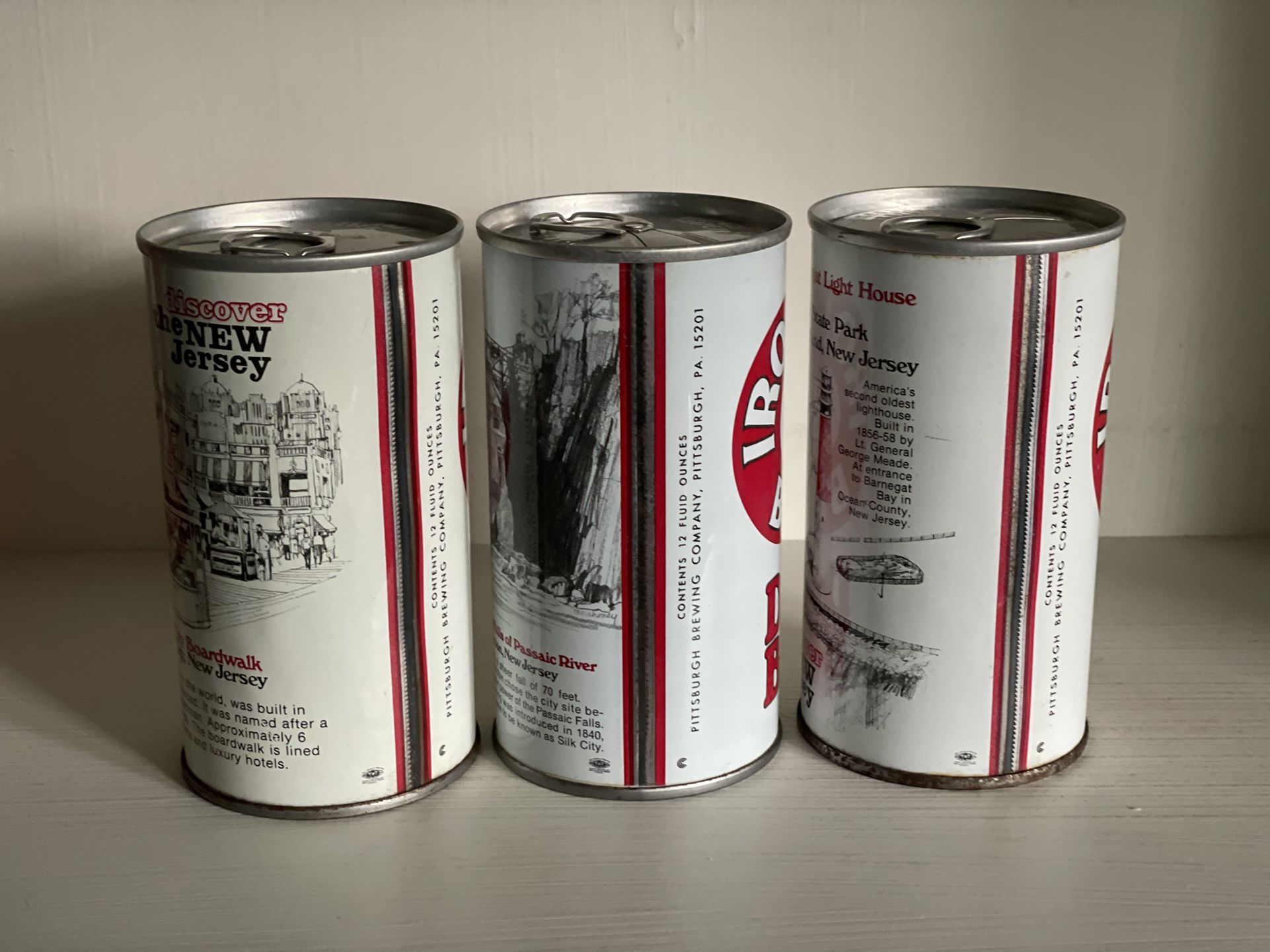 Iron City “Discover New Jersey” Collectible (Empty) Cans