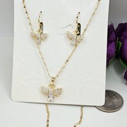 Angels Set Chain EARRINGS Gold-plated 