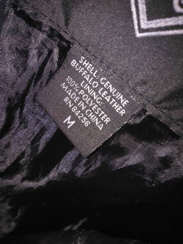 Leather. Coat. Size.    M. N. Pittsburg. Ca