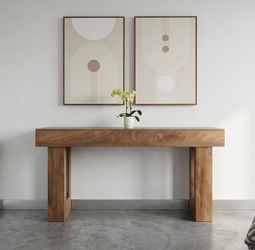Natural Brown 63” Entryway Table