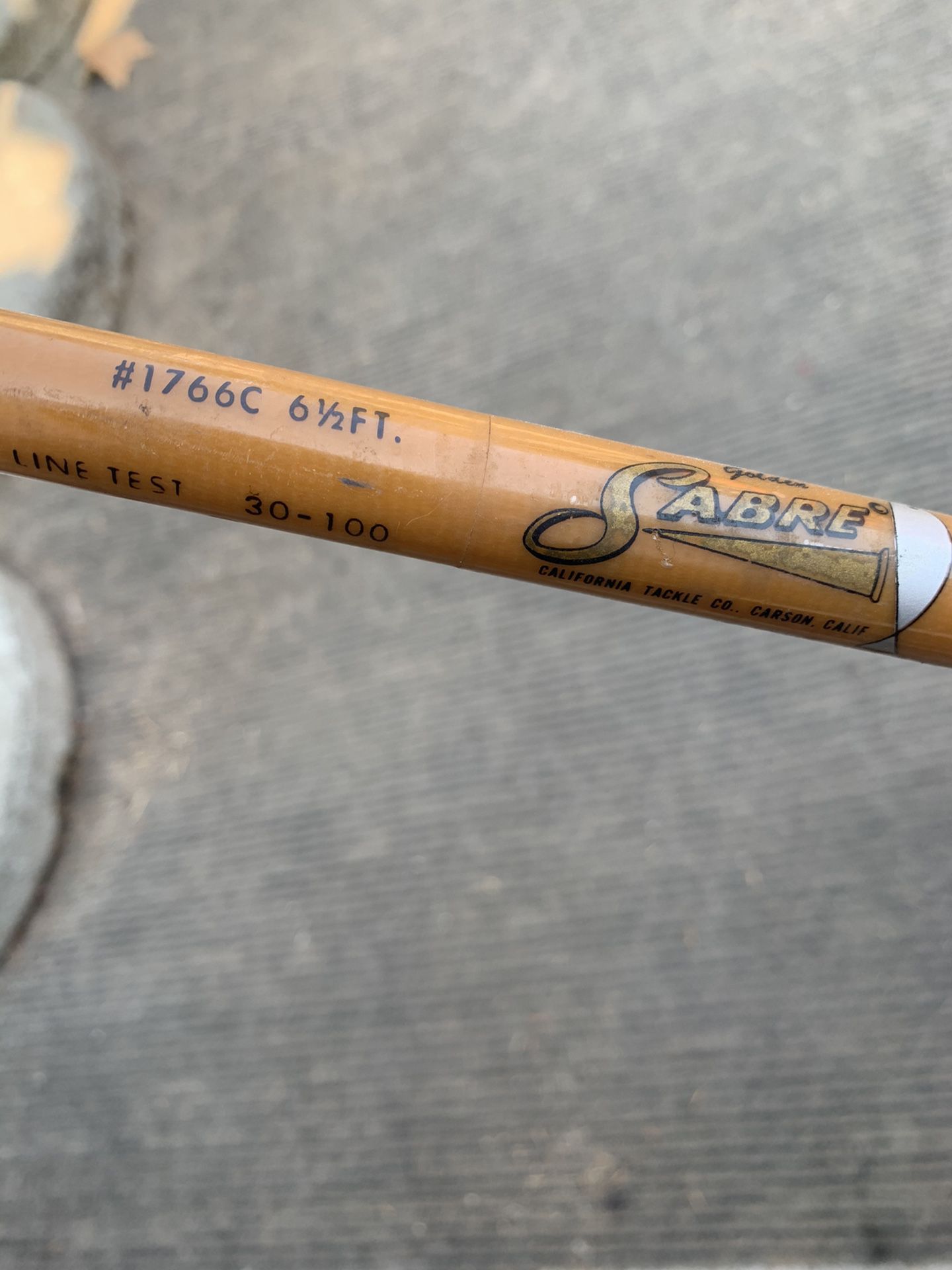 Vintage Sabre #1766C - Big Game Fishing Rod - Nypoxy 30-100lb -6.5' for  Sale in Antioch, CA - OfferUp