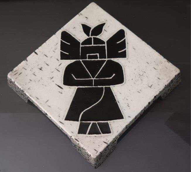 Aztec Mayan Ceramic Plate Candle Holder Display