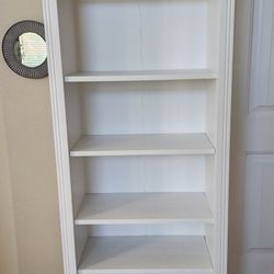 White Adjustable Bookcase -Like New