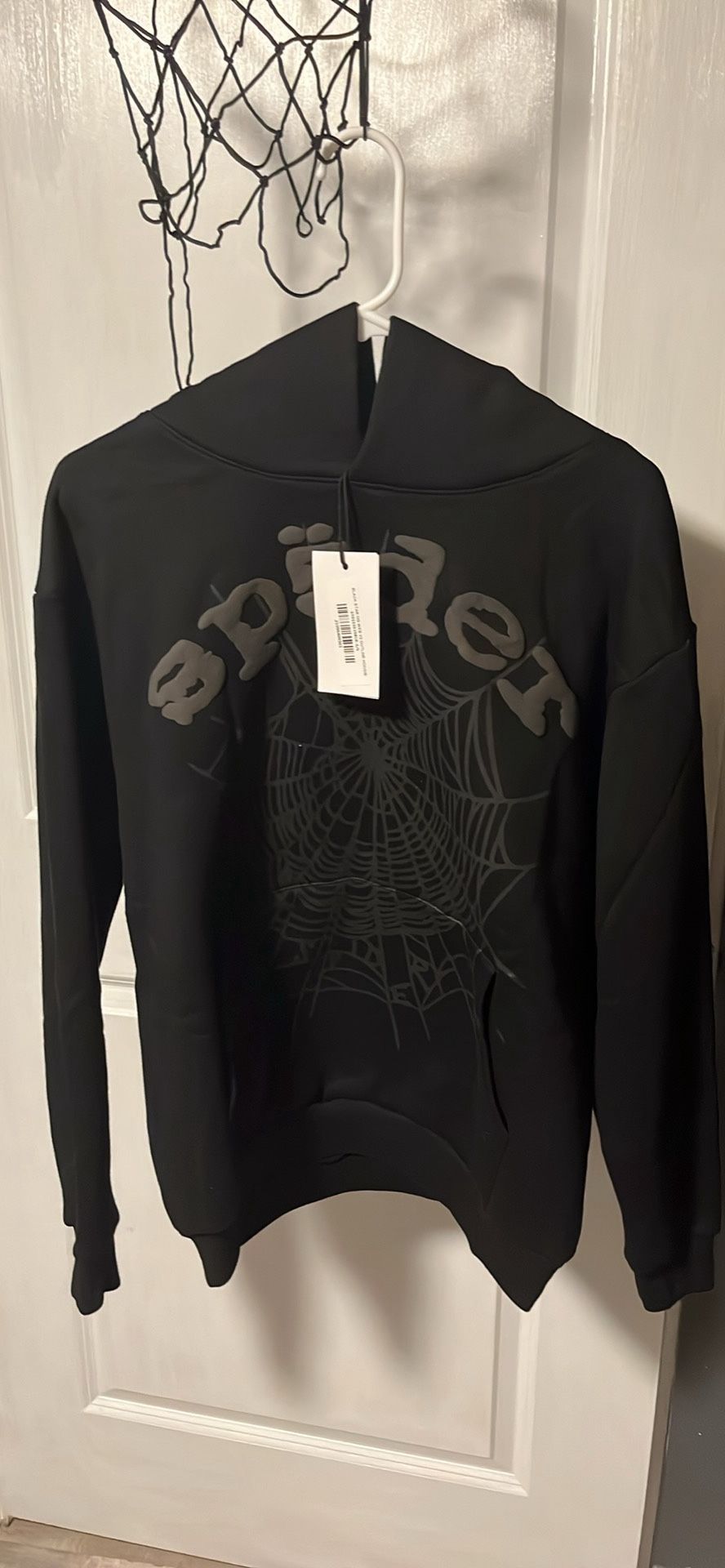 Sp5der Phantom Web All Black Hoodie