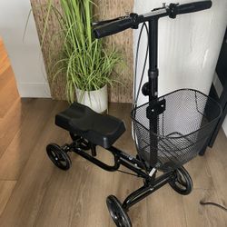 BodyMed Knee Walker With Dual Brakes, Metal Basket And Knee Cover 