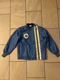 Vintage Racing  Zip Up Lined Jacket 1980s 1970s