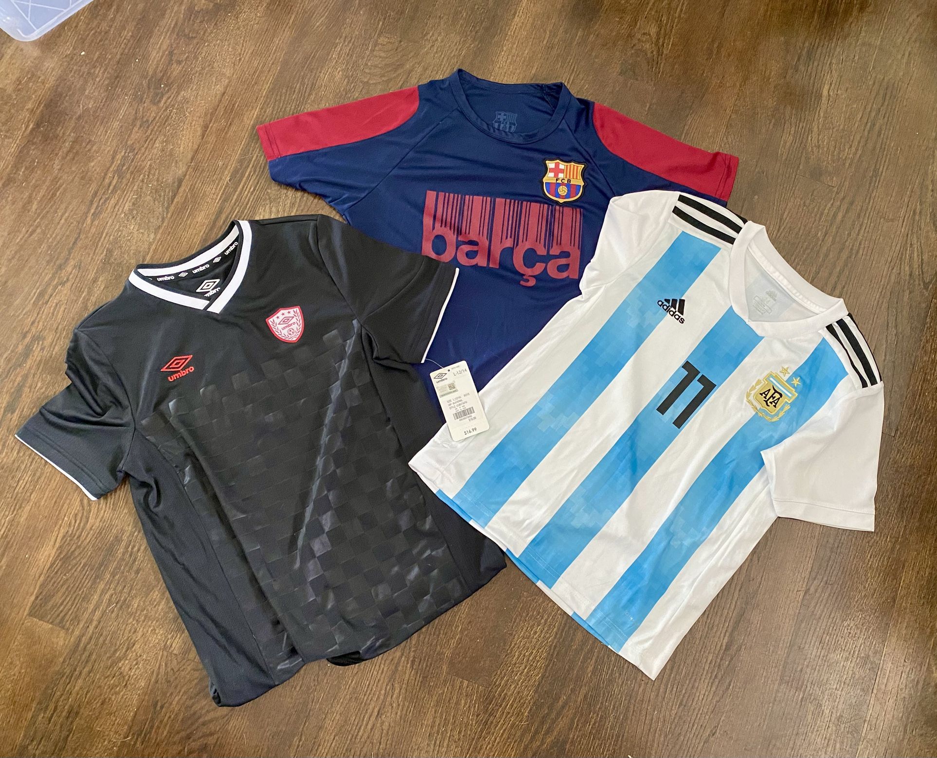 3 Boys Athletic Soccer Tees 