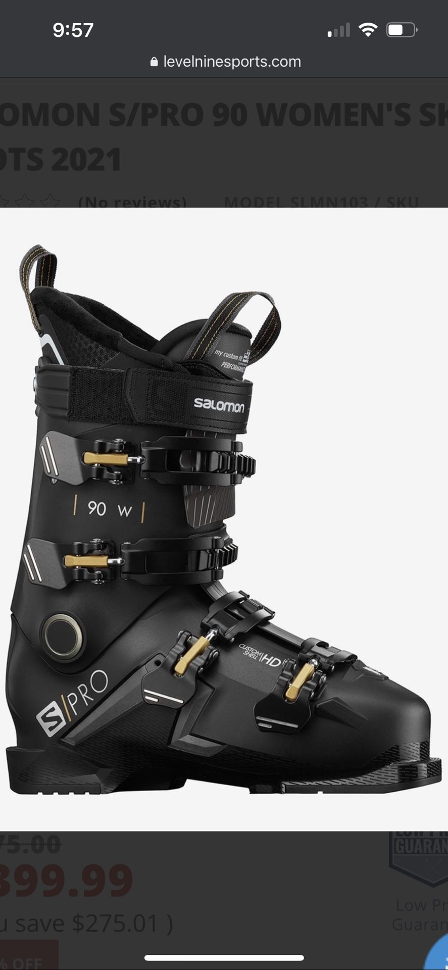 Salomon Women’s  S/Pro 90 W 2021 Ski Boot Size 26.5