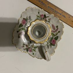 Japanese Porcelain Candle Holder Vintage