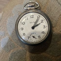 Westclox bull’s-eye pocket watch