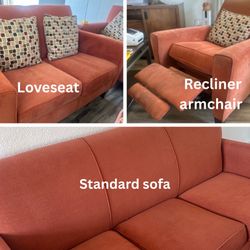 Moving Out Sale!!! Couch Set With Recliner