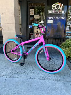 SE Bikes Blocks Flyer 26" BMX Bike Bubblegum