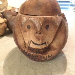 Real Coconut Tiki Monkey Cup/Bank