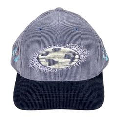 Vans Off The Wall LX Pixel Globe Gray Curdory Embroidered Snapback Hat Cap New