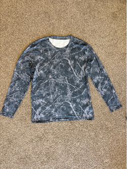 Long sleeve red, white and grey
