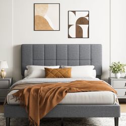 Dark Gray Bed Frame / Headboard 