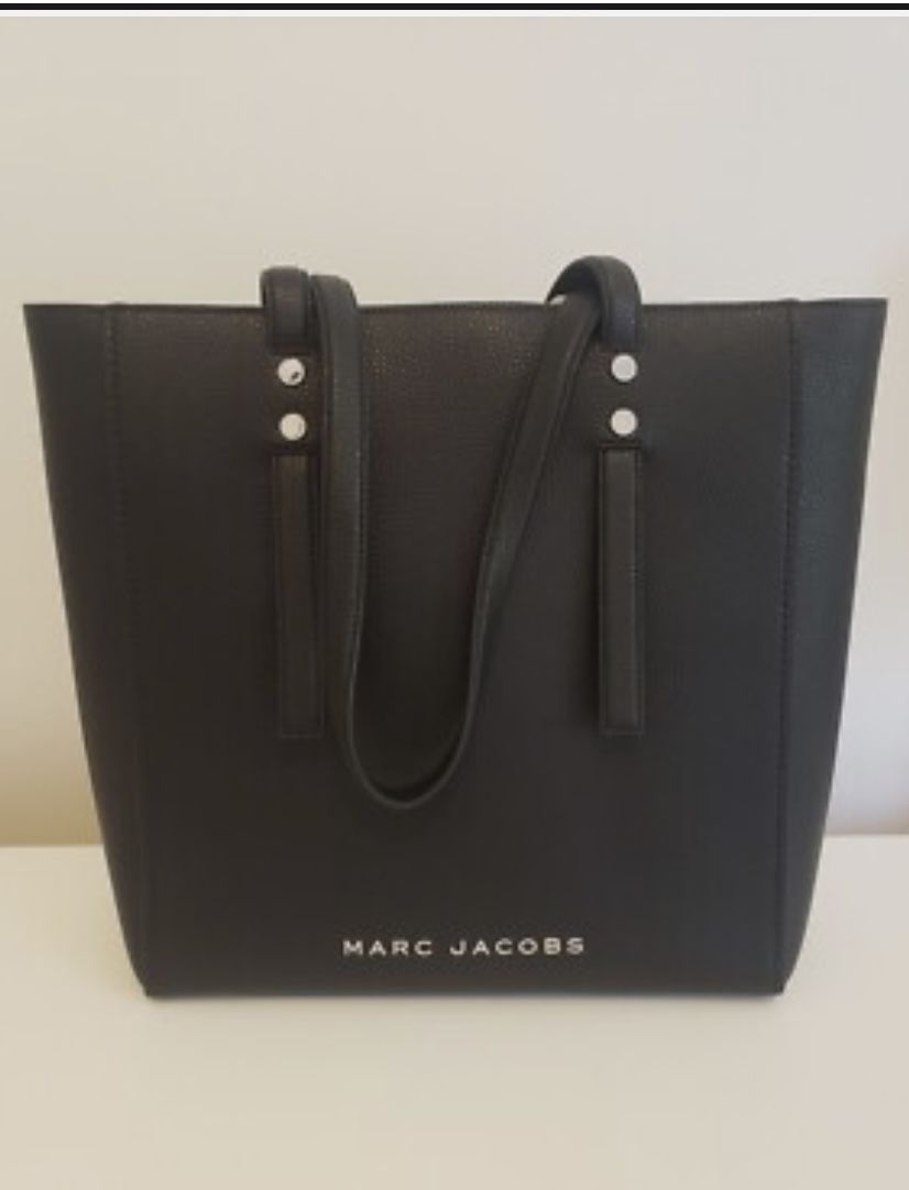 Marc Jacobs Jordan Stud Leather Tote In Black Pebbled Leather