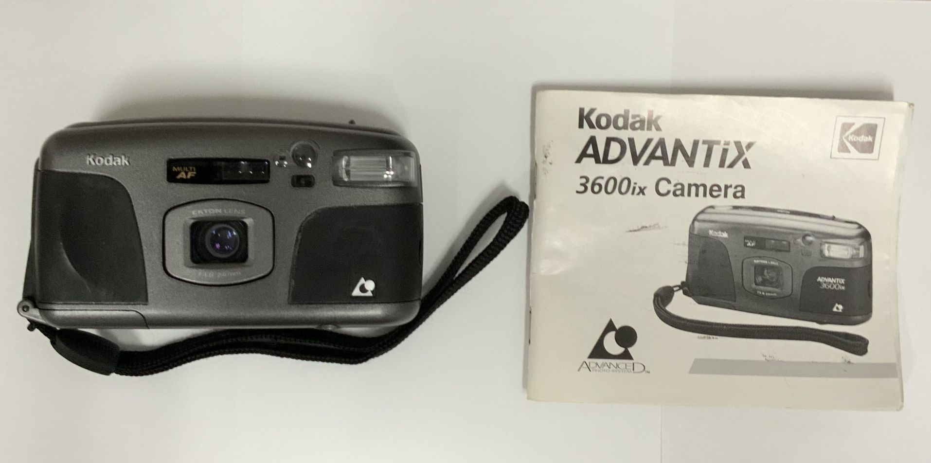 Kodak Advantix 3600ix Camera Multi AF Ekton Lens F3.6 24mm With Manual