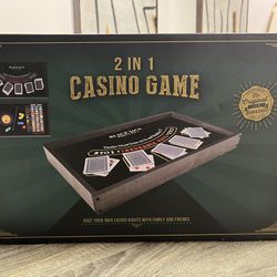 2 In 1 Casino Game Black Jack Table  Roulette Table