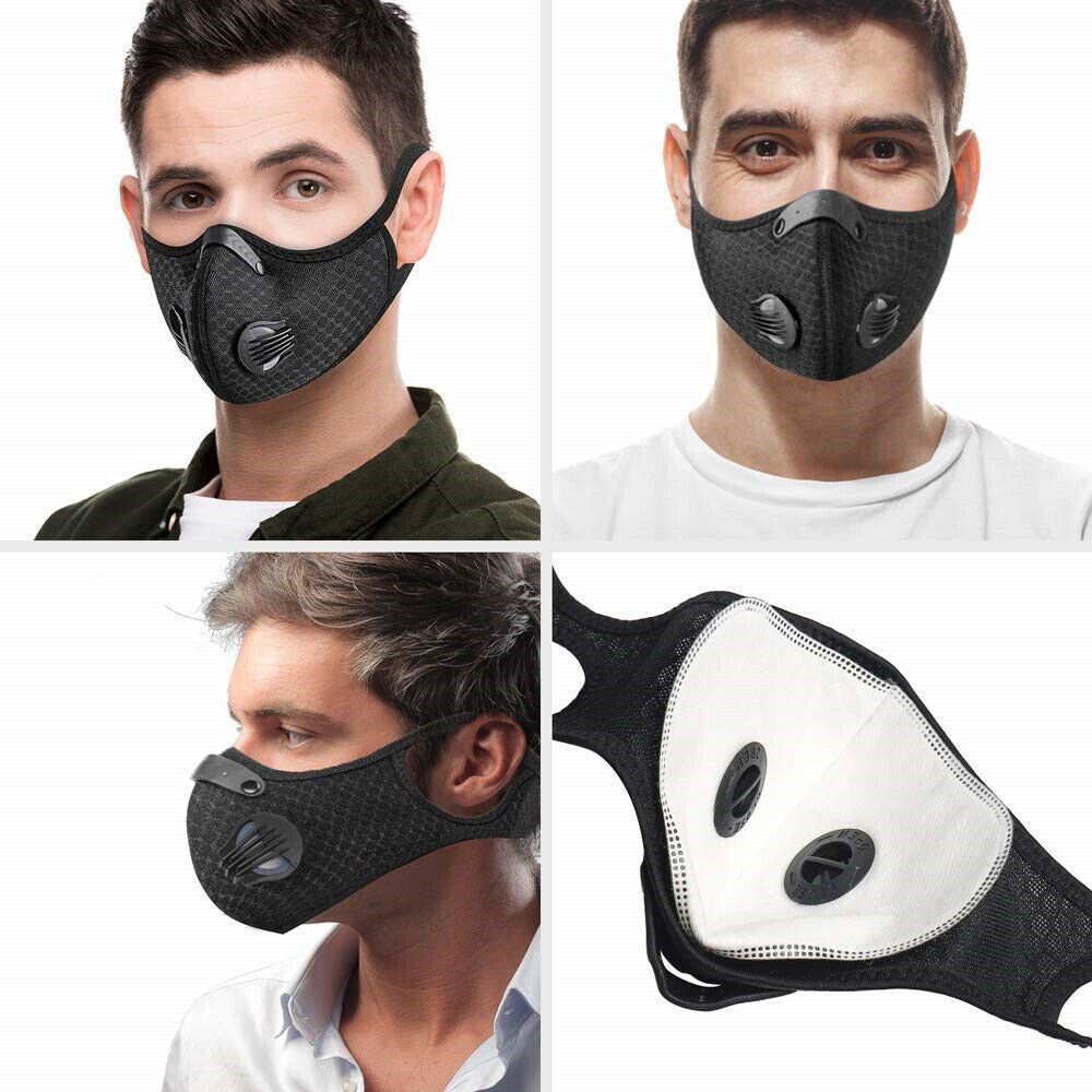 Face Shield with Activated Carbon Filter Washable and Reusable