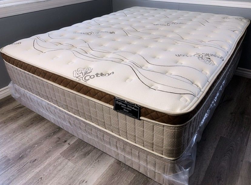 King Organic Cloud Edition Europillow Top 12inch Mattress!!