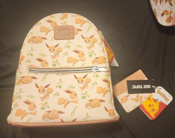 Eevee mini backpack and wallet loungefly