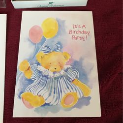 Vintage Marcel Shurman Bear Party Invitations