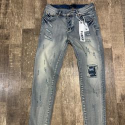 Blue And Grey Purple Jeans Size 32