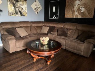 Sectional couches & table