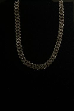 18k gold moissanite cuban link