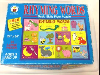 Rhyming floor puzzle - classroom, learning, reading, school, teacher