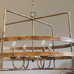 4-Light Chandelier-Metal Frame