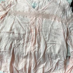 Target Brand  Light Peach Long Sleeve Blouse.