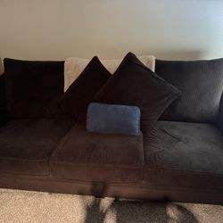 Oversized Brown Sofa & Loveseat 