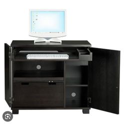 Crate And Barrel Black Incognito Compact Desk