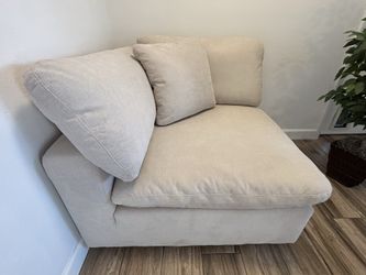 Cream Corner Sofa Chair by Living Spaces