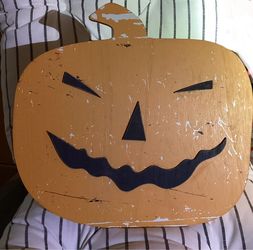 Halloween Wooden Pumpkin Decor 