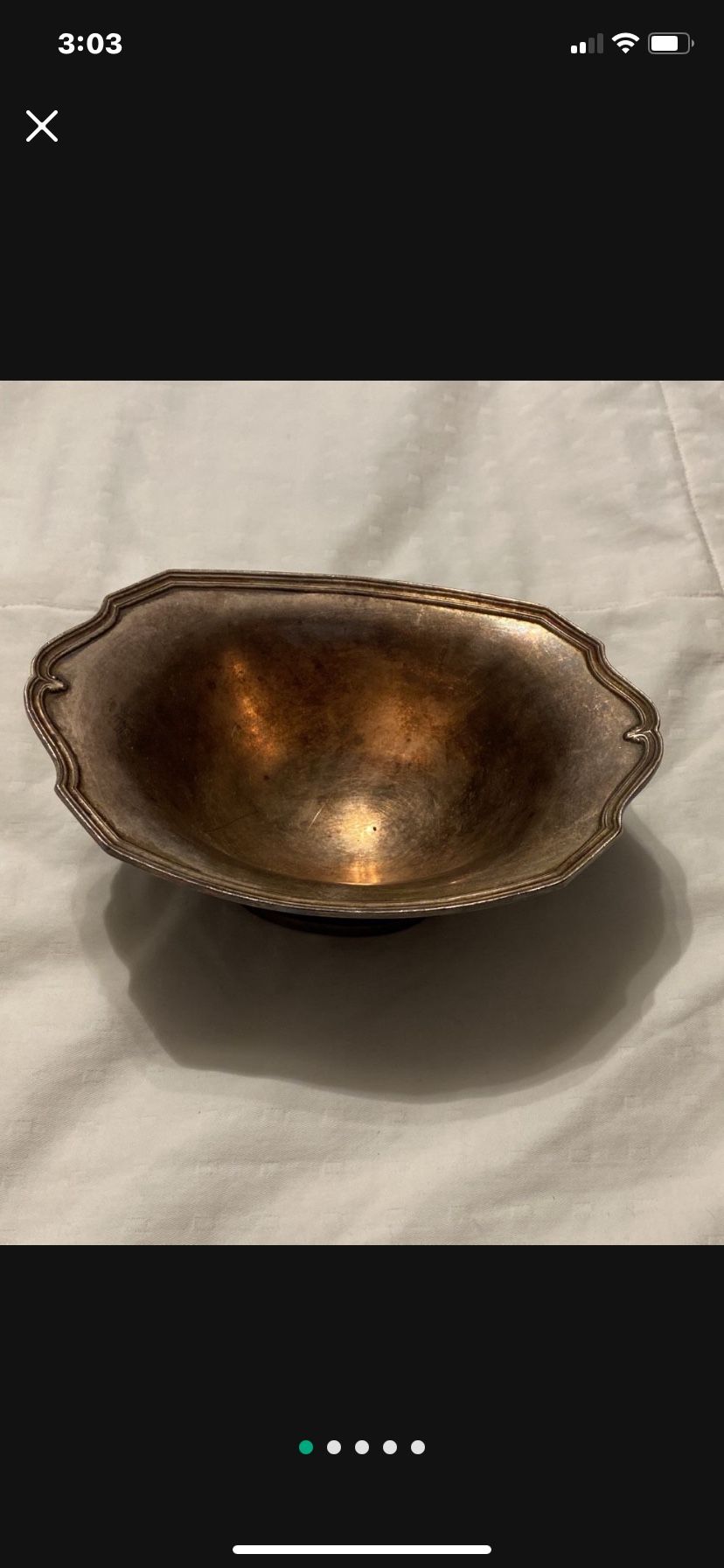 Vintage Silver Plated Serving Dish 