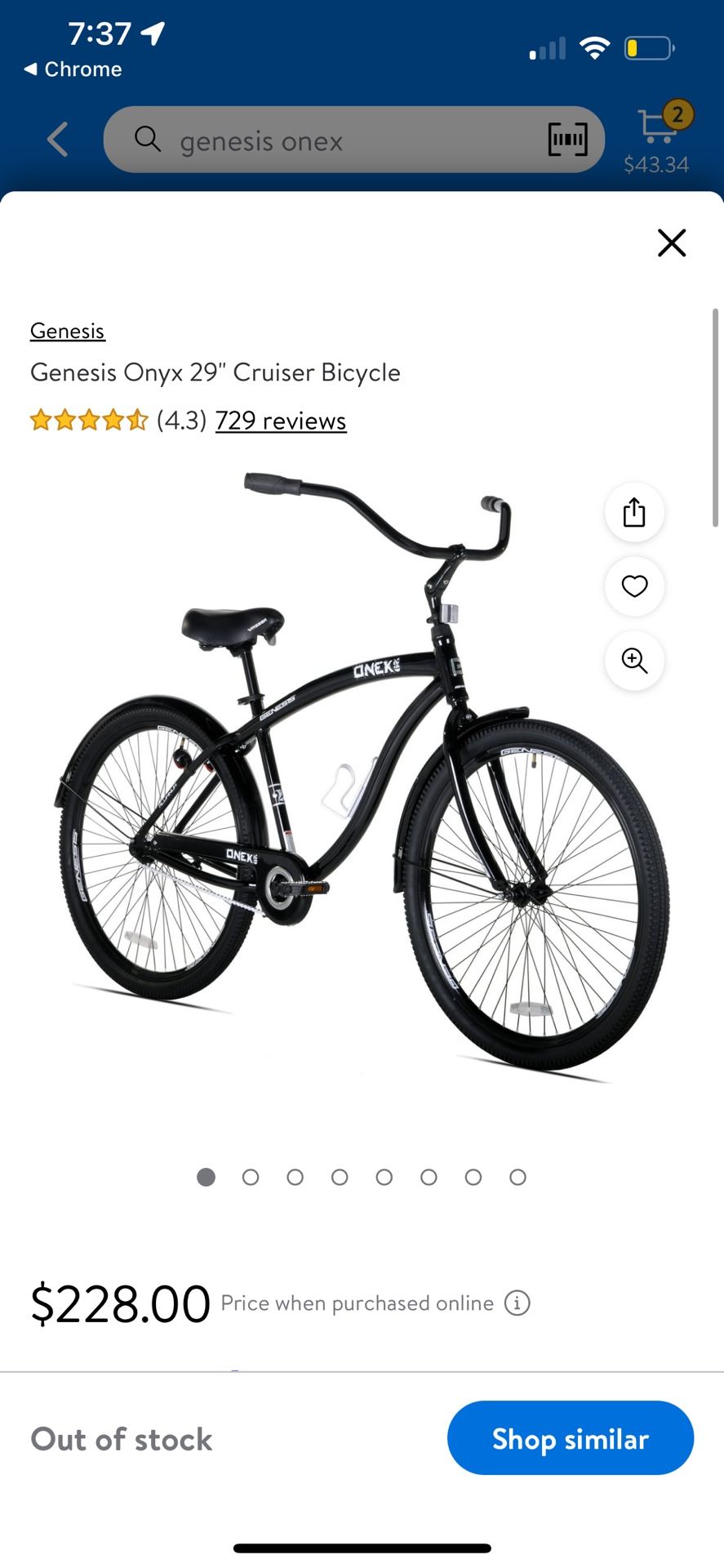 Genesis Onyx 29 Cruiser Bicycle Men's